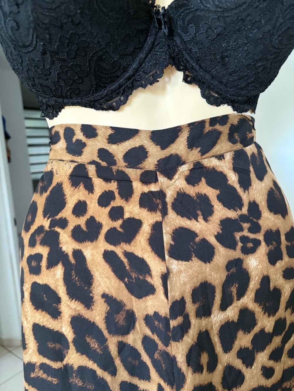 SHEIN Brown & Black Leopard Print Wide Leg Jumpsuit - Picture 2 of 8
